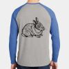 Mens Full Color PosiCharge Long Sleeve Tri Blend Wicking Raglan Tee Thumbnail