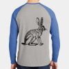 Mens Full Color PosiCharge Long Sleeve Tri Blend Wicking Raglan Tee Thumbnail