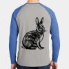 Mens Full Color PosiCharge Long Sleeve Tri Blend Wicking Raglan Tee Thumbnail
