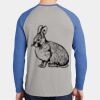 Mens Full Color PosiCharge Long Sleeve Tri Blend Wicking Raglan Tee Thumbnail