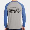 Mens Full Color PosiCharge Long Sleeve Tri Blend Wicking Raglan Tee Thumbnail