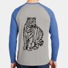 Mens Full Color PosiCharge Long Sleeve Tri Blend Wicking Raglan Tee Thumbnail