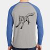 Mens Full Color PosiCharge Long Sleeve Tri Blend Wicking Raglan Tee Thumbnail