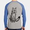 Mens Full Color PosiCharge Long Sleeve Tri Blend Wicking Raglan Tee Thumbnail