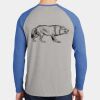 Mens Full Color PosiCharge Long Sleeve Tri Blend Wicking Raglan Tee Thumbnail