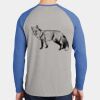 Mens Full Color PosiCharge Long Sleeve Tri Blend Wicking Raglan Tee Thumbnail
