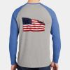 Mens Full Color PosiCharge Long Sleeve Tri Blend Wicking Raglan Tee Thumbnail