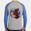 Mens Full Color PosiCharge Long Sleeve Tri Blend Wicking Raglan Tee Thumbnail