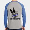 Mens Full Color PosiCharge Long Sleeve Tri Blend Wicking Raglan Tee Thumbnail