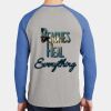 Mens Full Color PosiCharge Long Sleeve Tri Blend Wicking Raglan Tee Thumbnail