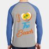 Mens Full Color PosiCharge Long Sleeve Tri Blend Wicking Raglan Tee Thumbnail