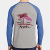 Mens Full Color PosiCharge Long Sleeve Tri Blend Wicking Raglan Tee Thumbnail