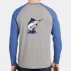 Mens Full Color PosiCharge Long Sleeve Tri Blend Wicking Raglan Tee Thumbnail