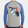 Mens Full Color PosiCharge Long Sleeve Tri Blend Wicking Raglan Tee Thumbnail