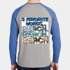 Mens Full Color PosiCharge Long Sleeve Tri Blend Wicking Raglan Tee Thumbnail