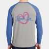 Mens Full Color PosiCharge Long Sleeve Tri Blend Wicking Raglan Tee Thumbnail