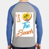 Mens Full Color PosiCharge Long Sleeve Tri Blend Wicking Raglan Tee Thumbnail