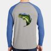 Mens Full Color PosiCharge Long Sleeve Tri Blend Wicking Raglan Tee Thumbnail