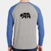 Mens Full Color PosiCharge Long Sleeve Tri Blend Wicking Raglan Tee Thumbnail