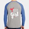 Mens Full Color PosiCharge Long Sleeve Tri Blend Wicking Raglan Tee Thumbnail