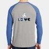 Mens Full Color PosiCharge Long Sleeve Tri Blend Wicking Raglan Tee Thumbnail