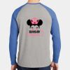 Mens Full Color PosiCharge Long Sleeve Tri Blend Wicking Raglan Tee Thumbnail