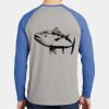 Mens Full Color PosiCharge Long Sleeve Tri Blend Wicking Raglan Tee Thumbnail