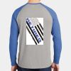 Mens Full Color PosiCharge Long Sleeve Tri Blend Wicking Raglan Tee Thumbnail