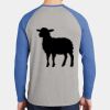 Mens Full Color PosiCharge Long Sleeve Tri Blend Wicking Raglan Tee Thumbnail