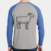 Mens Full Color PosiCharge Long Sleeve Tri Blend Wicking Raglan Tee Thumbnail