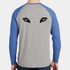 Mens Full Color PosiCharge Long Sleeve Tri Blend Wicking Raglan Tee Thumbnail