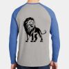 Mens Full Color PosiCharge Long Sleeve Tri Blend Wicking Raglan Tee Thumbnail