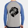 Mens Full Color PosiCharge Long Sleeve Tri Blend Wicking Raglan Tee Thumbnail