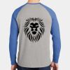 Mens Full Color PosiCharge Long Sleeve Tri Blend Wicking Raglan Tee Thumbnail