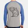 Mens Full Color PosiCharge Long Sleeve Tri Blend Wicking Raglan Tee Thumbnail