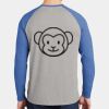 Mens Full Color PosiCharge Long Sleeve Tri Blend Wicking Raglan Tee Thumbnail