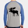 Mens Full Color PosiCharge Long Sleeve Tri Blend Wicking Raglan Tee Thumbnail
