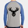 Mens Full Color PosiCharge Long Sleeve Tri Blend Wicking Raglan Tee Thumbnail