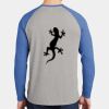 Mens Full Color PosiCharge Long Sleeve Tri Blend Wicking Raglan Tee Thumbnail
