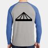 Mens Full Color PosiCharge Long Sleeve Tri Blend Wicking Raglan Tee Thumbnail