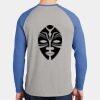Mens Full Color PosiCharge Long Sleeve Tri Blend Wicking Raglan Tee Thumbnail