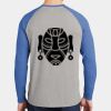 Mens Full Color PosiCharge Long Sleeve Tri Blend Wicking Raglan Tee Thumbnail