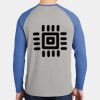 Mens Full Color PosiCharge Long Sleeve Tri Blend Wicking Raglan Tee Thumbnail