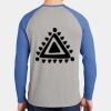 Mens Full Color PosiCharge Long Sleeve Tri Blend Wicking Raglan Tee Thumbnail