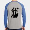 Mens Full Color PosiCharge Long Sleeve Tri Blend Wicking Raglan Tee Thumbnail