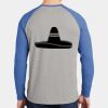 Mens Full Color PosiCharge Long Sleeve Tri Blend Wicking Raglan Tee Thumbnail