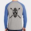 Mens Full Color PosiCharge Long Sleeve Tri Blend Wicking Raglan Tee Thumbnail