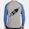 Mens Full Color PosiCharge Long Sleeve Tri Blend Wicking Raglan Tee Thumbnail