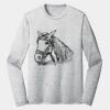 Sublimatable PosiCharge Long Sleeve Electric Heather Tee Thumbnail