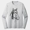 Sublimatable PosiCharge Long Sleeve Electric Heather Tee Thumbnail